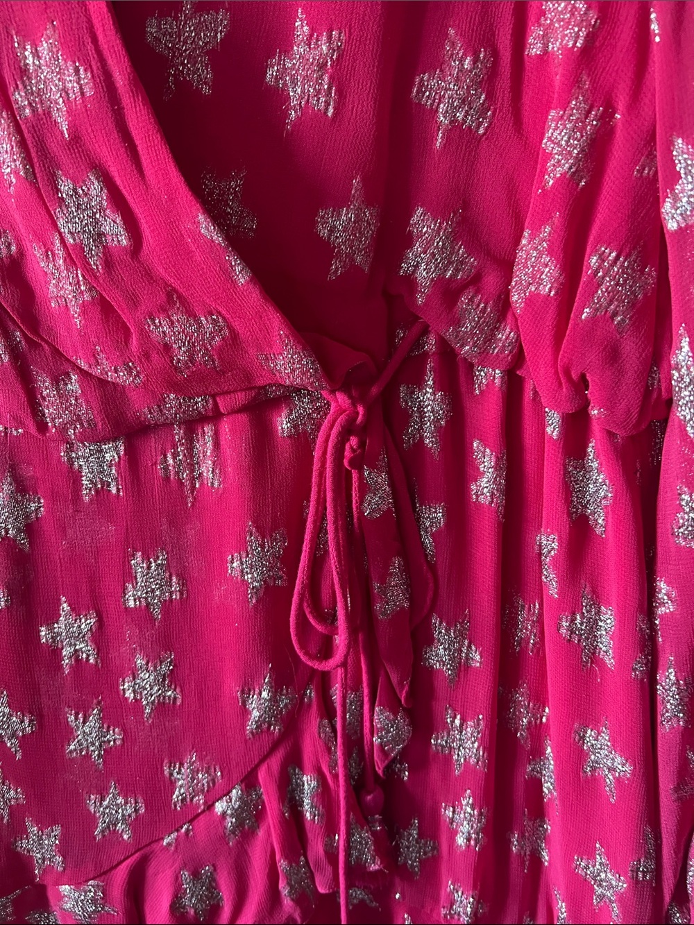 Rococo Sand Hot Pink Metallic Star Dress - Picture 5 of 13